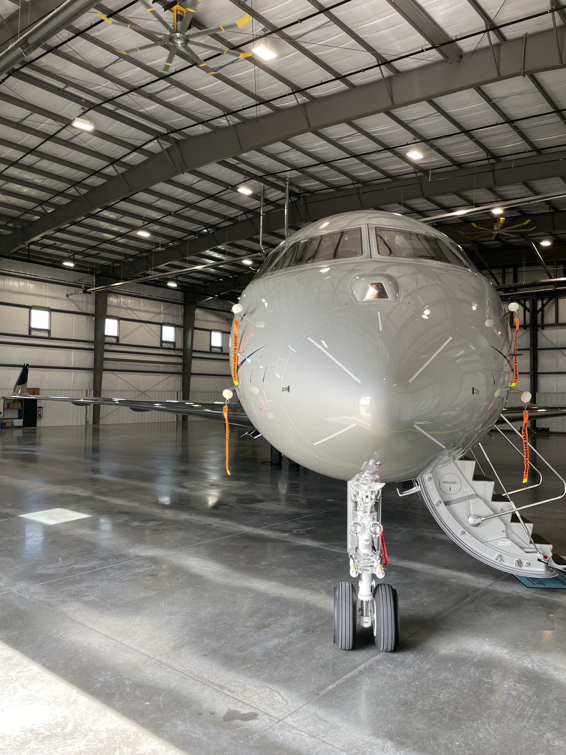 PitotShield V2™ SmartCover™ (PSV2) installed on aircraft in hangar